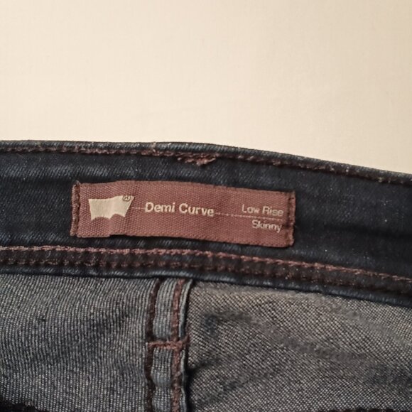 Levi's Jeans Size 0 Demi Curve Low Rise Skinny Leg Dark Wash - Picture 5 of 11
